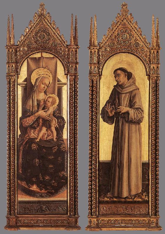 CRIVELLI, Carlo Madonna and Child; St Francis of Assisi dfg oil painting picture